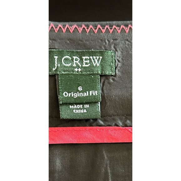 J.CREW Original Fit Pencil with Pocket Skirt Black Lined Cotton Size 6 - Picture 3 of 5